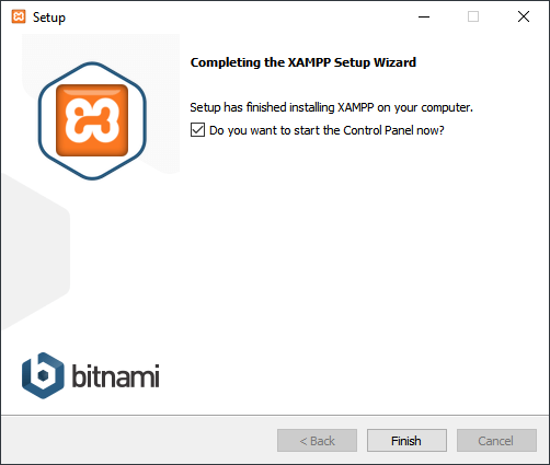 XAMPP সেটআপ সম্পূর্ণ করা হচ্ছে