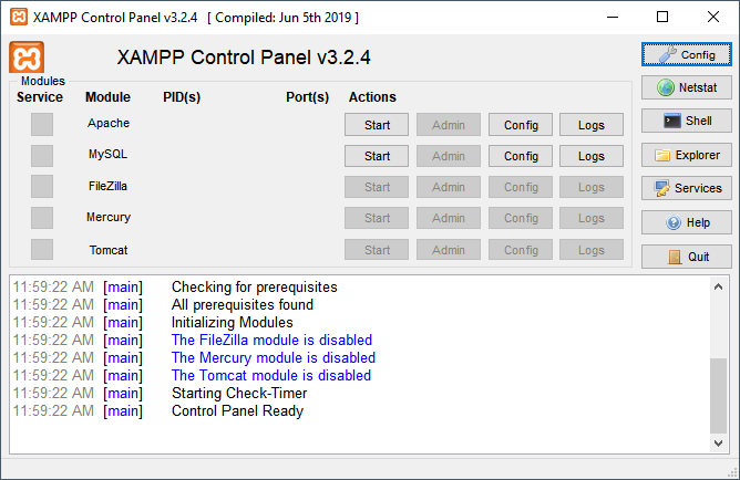 XAMPP সেটআপ সম্পূর্ণ করা হচ্ছে